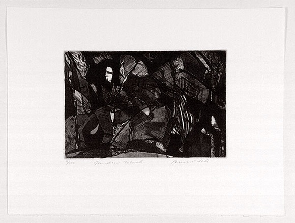 Artist: b'Leti, Bruno.' | Title: b'Garden Island.' | Date: 1988 | Technique: b'etching, printed in black ink, from one plate'