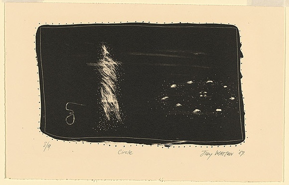 Artist: b'Watson, Judy.' | Title: b'circle' | Date: 1989 | Technique: b'lithograph, printed in black ink, from one stone'