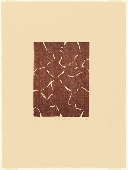 Artist: Aspden, David. | Title: Dark mirror. | Date: 1976 | Technique: woodcut, printed in brown ink, from one block