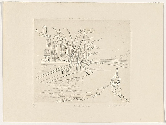 Artist: b'Kahan, Louis.' | Title: b'Ile St. Louis II' | Date: 1946 | Technique: b'etching, printed in black ink, from one  plate'
