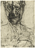 Artist: b'PARR, Mike' | Title: b'Untitled self-portraits 11.' | Date: 1990 | Technique: b'drypoint, printed in black ink, from one copper plate'