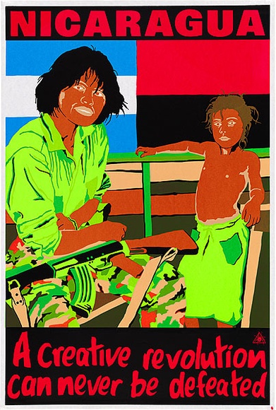 Artist: b'REDBACK GRAPHIX' | Title: b'Nicaragua.' | Date: 1984 | Technique: b'screenprint, printed in colour, from six stencils' | Copyright: b'\xc2\xa9 Michael Callaghan, Redback Graphix'