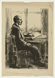 Artist: Groblicka, Lidia. | Title: Fellow art student | Date: 1953-54 | Technique: lithograph, printed in black ink, from one stone