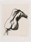 Artist: b'ROSE, David' | Title: b'Life drawing #3' | Date: 2001 | Technique: b'lithograph, printed in black ink, from one stone over screenprint, printed in warm buff ink, from one screen'