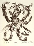 Artist: b'Larwill, David.' | Title: b'Study for Rigoletto' | Date: 1989 | Technique: b'lithograph, printed in black ink, from one stone'