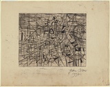 Artist: b'Olsen, John.' | Title: b'Study' | Date: 1957 | Technique: b'etching and drypoint, printed in black ink, from one plate' | Copyright: b'\xc2\xa9 John Olsen. Licensed by VISCOPY, Australia'