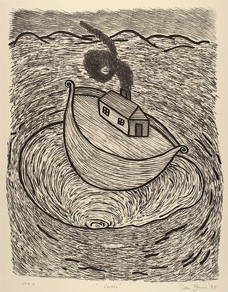 Artist: b'Bowen, Dean.' | Title: b'Vortex' | Date: 1988 | Technique: b'lithograph, printed in black ink, from one stone'