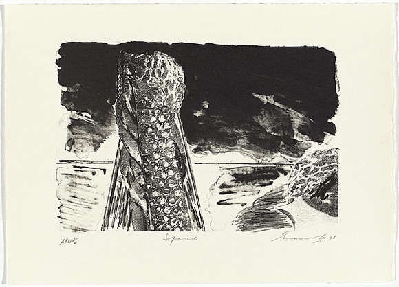 Artist: b'Lee, Graeme.' | Title: b'Spaced' | Date: 1996, October | Technique: b'lithograph, printed in black ink from one stone'