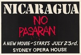 Artist: b'UNKNOWN' | Title: b'Nicaragua No Pasaran' | Date: c.1984 | Technique: b'screenprint, printed in colour, from two stencils'