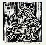 Artist: Hawkins, Weaver. | Title: Opposite one | Date: 1963 | Technique: woodcut, printed in black ink, from one block | Copyright: The Estate of H.F Weaver Hawkins