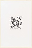 Artist: Nangala Joshua, Norma. | Title: Bush flower | Date: c.2001 | Technique: linocut, printed in black ink, from one block