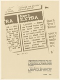 Title: b'News extra.' | Date: 1977 | Technique: b'screenprint, printed in black ink, from one stencil'
