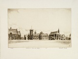 Artist: PLATT, Austin | Title: Melbourne Grammar School | Date: 1935 | Technique: etching, printed in black ink, from one plate