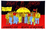 Artist: b'Bogart, Bridget.' | Title: b'Right to march dance.' | Date: 1978 | Technique: b'screenprint, printed in colour, from multiple stencils'