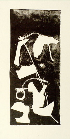 Artist: b'Allen, Joyce.' | Title: b'(Patterns).' | Date: (1987) | Technique: b'collograph printed in black ink, from one block'
