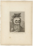 Title: b'A man of the Sandwich Islands, in a mask' | Date: 1784 | Technique: b'engraving, printed in black ink, from one plate'