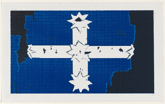 Artist: b'Kelly, William.' | Title: b'Eureka flag.' | Date: 1970 | Technique: b'screenprint, printed in colour, from three stencils'