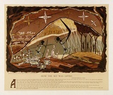 Artist: b'Mansell, Byram.' | Title: b'How the sky was lifted' | Date: c.1946 | Technique: b'lithograph, printed in colour, from painted plates'