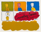 Artist: b'EARTHWORKS POSTER COLLECTIVE' | Title: b'Sydney University counselling service' | Date: 1977 | Technique: b'screenprint, printed in colour, from multiple stencils'