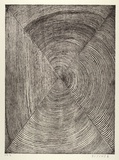 Artist: b'Cherel, Kumanjayi (Butcher).' | Title: b'Jilawoona / Willy willy II' | Date: 1998 | Technique: b'etching, printed in black ink, from one plate'