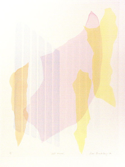 Artist: b'Buckley, Sue.' | Title: b'Soft music.' | Date: 1979 | Technique: b'screenprint, printed in colour, from multiple stencils' | Copyright: b'This work appears on screen courtesy of Sue Buckley and her sister Jean Hanrahan'