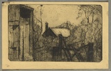 Artist: b'Coleman, Constance.' | Title: b'(Farm).' | Date: c.1944 | Technique: b'etching and foul biting, printed in black ink with plate-tone, from one plate'