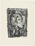 Artist: b'Walsh, Peter.' | Title: b'Head' | Date: 1986 | Technique: b'lithograph, printed in black ink, from one stone'