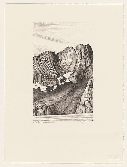 Artist: b'Elliott, Fred W.' | Title: b'Masson Range' | Date: 1997, February | Technique: b'photo-lithograph, printed in black ink, from one stone' | Copyright: b'By courtesy of the artist'