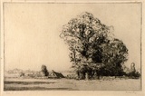 Artist: b'LONG, Sydney' | Title: b'Radnage, Bucks' | Date: 1920 | Technique: b'line-etching, printed in black ink, from one zinc plate' | Copyright: b'Reproduced with the kind permission of the Ophthalmic Research Institute of Australia'