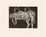 Artist: b'Archer, Suzanne.' | Title: b'Three Quarter Horse' | Date: 2004 | Technique: b'etching and aquatint, printed in sepia ink, from one plate'