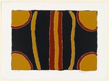 Artist: b'Nimlanorolah, Phyllis.' | Title: b'Gunamborlayi Country' | Date: 1997, July | Technique: b'screenprint, printed in colour, from multiple stencils'