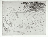 Artist: b'BOYD, Arthur' | Title: b'Nebuchadnezzar with a snail on his back.' | Date: (1968-69) | Technique: b'etching, printed in black ink, from one plate' | Copyright: b'Reproduced with permission of Bundanon Trust'