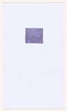 Title: b'not titled [purple stamp of four squares composed of angular paralell lines]' | Date: 2007 | Technique: b'hand-stamped postcard'