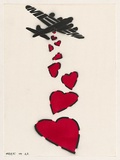 Artist: Meek. | Title: Love bomber. | Date: 2004 | Technique: stencil, printed in black and red ink, from two stencils