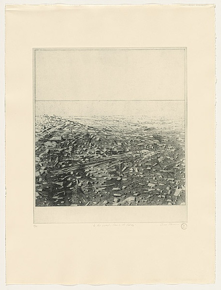 Artist: b'Storrier, Tim.' | Title: b'To the West - Camp 6' | Date: 1977 | Technique: b'softground etching, printed in black ink, from one plate' | Copyright: b'\xc2\xa9 Tim Storrier'