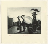 Artist: b'Shead, Garry.' | Title: b'The arrival' | Date: 1994-95 | Technique: b'etching and aquatint, printed in blue-black ink, from one plate' | Copyright: b'\xc2\xa9 Garry Shead'