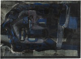 Artist: b'Senbergs, Jan.' | Title: b'Head [2]' | Date: 1964 | Technique: b'screenprint, printed in colour, from multiple stencils' | Copyright: b'\xc2\xa9 Jan Senbergs. Licensed by VISCOPY, Australia'