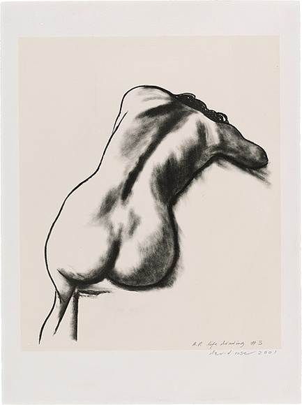 Artist: b'Rose, David.' | Title: b'Life drawing #3' | Date: 2001 | Technique: b'lithograph, printed in black ink, from one stone over screenprint, printed in warm buff ink, from one screen'