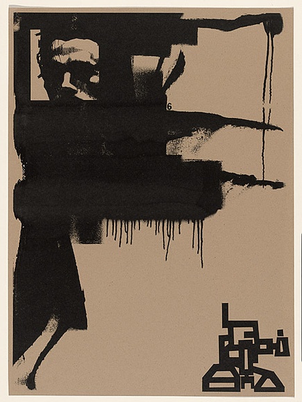 Artist: b'Stark, Al.' | Title: b'Exit drudgery.' | Date: 2002 | Technique: b'screenprint, printed in black ink, from one stencil'