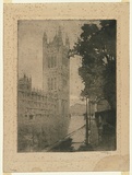 Artist: b'LONG, Sydney' | Title: b'The Victorian Tower' | Date: c.1919 | Technique: b'softground etching and aquatint' | Copyright: b'Reproduced with the kind permission of the Ophthalmic Research Institute of Australia'