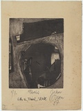 Artist: Olsen, John. | Title: Paris | Date: 1957 | Technique: etching and drypoint, printed in black ink, from one plate | Copyright: © John Olsen. Licensed by VISCOPY, Australia