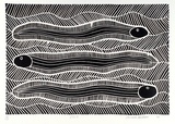 Artist: b'HUDSON, Vanessa' | Title: b'Eels' | Date: 1992 | Technique: b'linocut, printed in black ink, from one block'