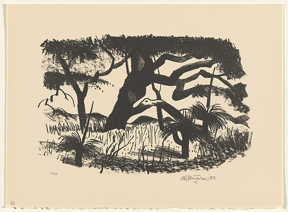 Title: b'Calgardup' | Date: 1982 | Technique: b'lithograph, printed in black ink, from one stone'