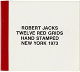 Artist: b'JACKS, Robert' | Title: b'Twelve red grids hand stamped New York 1973' | Date: 1973 | Technique: b'rubber stamps, printed in red; red pressure sensitive tape'