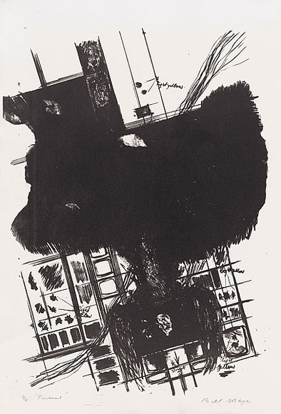 Artist: b'MEYER, Bill' | Title: b'Pavement' | Date: 1970 | Technique: b'lithograph, printed in black ink, from one plate' | Copyright: b'\xc2\xa9 Bill Meyer'