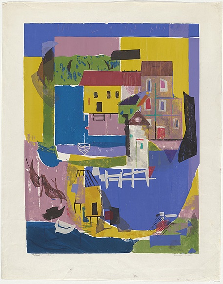 Artist: b'Brash, Barbara.' | Title: b'Island II.' | Date: c.1960 | Technique: b'screenprint, printed in colour, from 16 stencils'