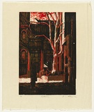 Artist: AMOR, Rick | Title: Gateway [2]. | Date: 1992 | Technique: woodcut, printed in black, red and green ink, from three blocks