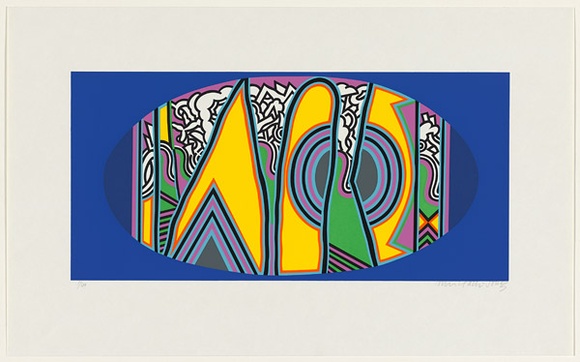 Artist: b'LEACH-JONES, Alun' | Title: b'(Pueblo)' | Date: 1973 | Technique: b'screenprint, printed in colour, from multiple stencils' | Copyright: b'Courtesy of the artist'