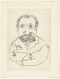 Artist: BOYD, Arthur | Title: Portrait of Albert Tucker [1]. | Date: 1968-69 | Technique: etching and aquatint, printed in black ink, from one plate | Copyright: Reproduced with permission of Bundanon Trust