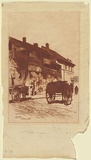 Artist: Hopkins, Livingston. | Title: Governor Bourke Hotel | Date: 1886 | Technique: etching, printed in red/brown ink with plate-tone, from one copper plate